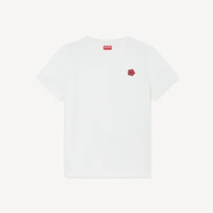 Boke Flower Embroidery T-Shirt in White front view