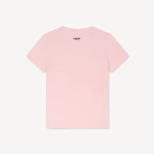 Boke Flower Embroidery T-Shirt in Pink back view