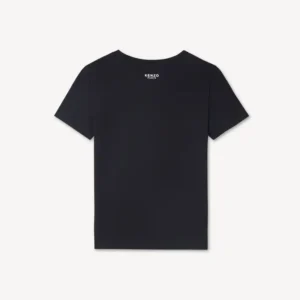 Boke Flower Embroidery T-Shirt in Black Tee back view