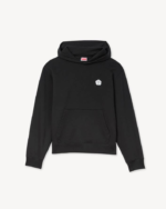 Boke Flower Cotton Hoodie Tee Black 前面