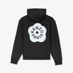 Boke Flower Cotton Hoodie Tee Black 背面