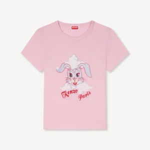 Kenzo Winter Holidays T-Shirt in Baby Pink with front logo