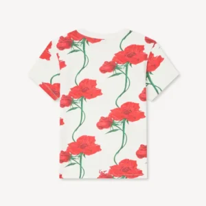 Kenzo Rose T-Shirt In White Back View