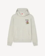 Kenzo Tiger Embroidered Hoodie in White front view