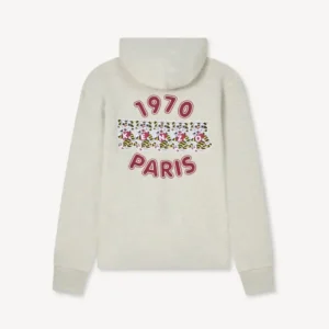Kenzo Tiger Embroidered Hoodie in White back view