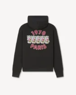 Kenzo Tiger Embroidered Hoodie in Tee Black back view