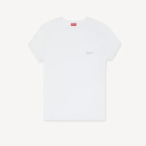 Kenzo Signature Embroidered Small-Fit Cotton T-Shirt front view