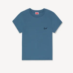Kenzo Signature Embroidered Small-Fit Cotton T-Shirt front view