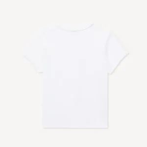 Kenzo Tulip Embroidered T-Shirt In White Back View