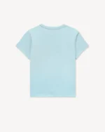 Kenzo Tulip Embroidered T-Shirt In Sky Blue Back View