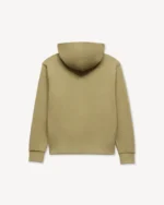 Kenzo Embroidered Zip-Up Hoodie in Khaki back view