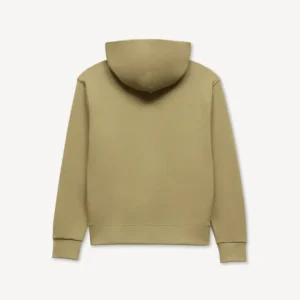 Kenzo Embroidered Zip-Up Hoodie in Khaki back view