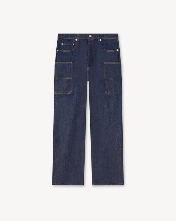 Kenzo カーゴ モンキー フィット ジーンズ Blue Denim フロント Kenzo カーゴ モンキー フィット ジーンズ Blue Denim 正面