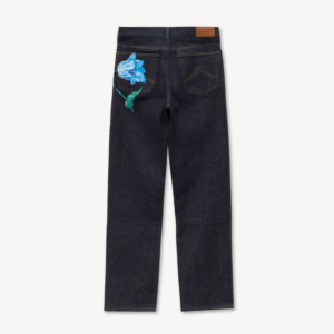 Kenzo Tulip Flower ストレート フィット ジーンズ Blue 背面