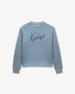 KENZO Signature エンブロイダリー スウェットシャツ アンスラサイト フロント